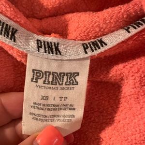Victoria secrets pink zip up sweatshirt